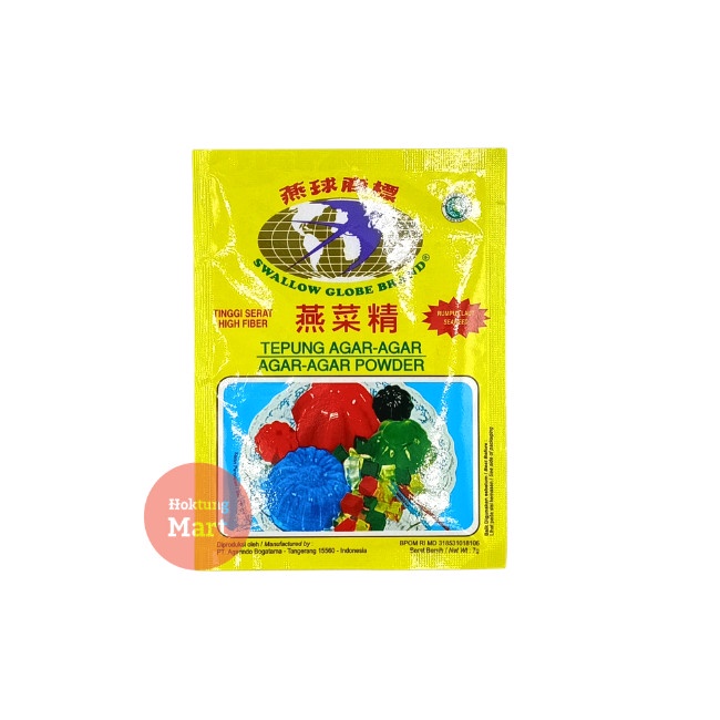 

Swallow Agar Agar Transparan Putih Bening Cap Wallet Bubuk