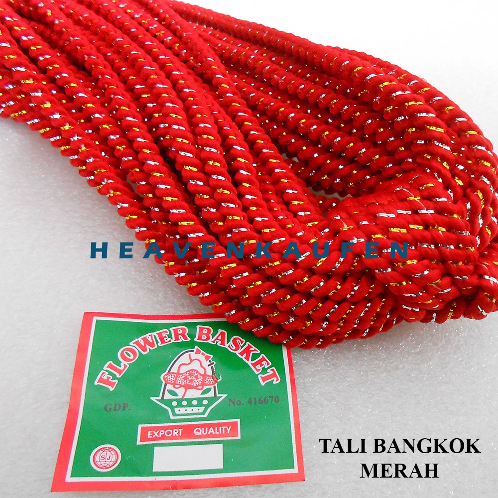 Tali Bangkok Warna Merah Diameter 6 mm