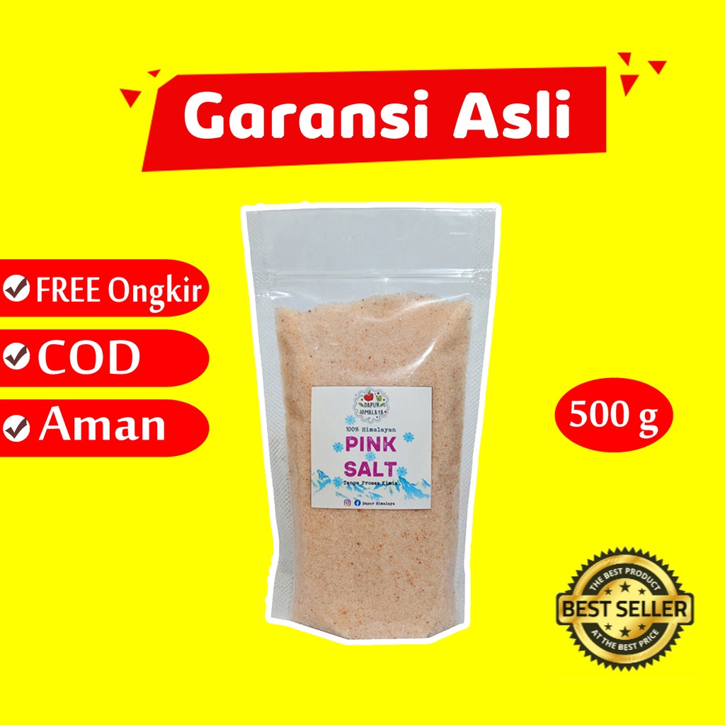 

GARAM HIMALAYA 500G ASLI / HIMALAYAN PINK SALT 500 G / HIMSALT / PINK SALT / GARAM HIMALAYAN ORGANIK