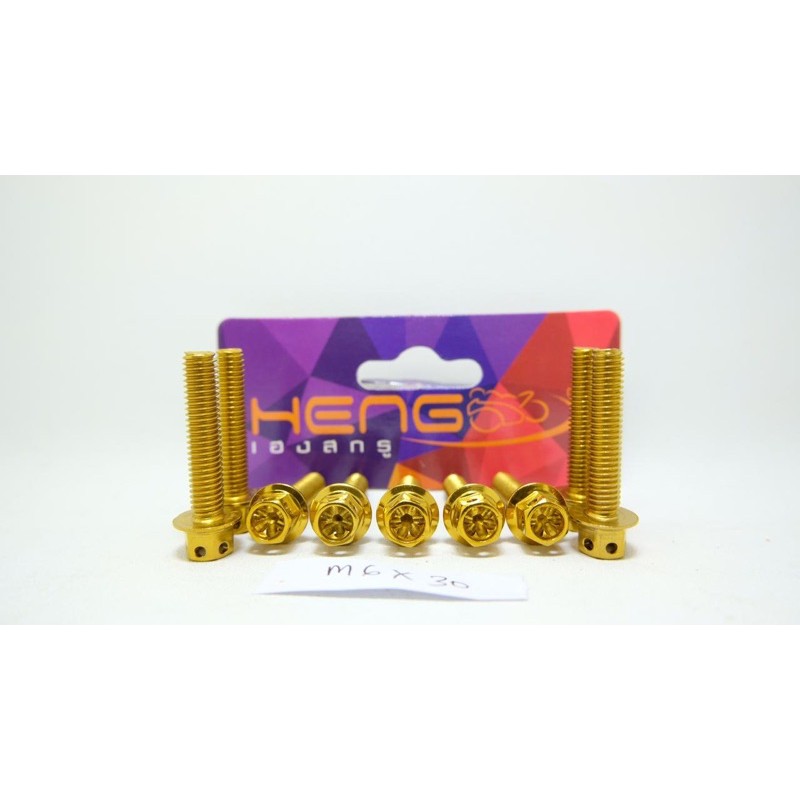 baut probolt flower gold silver HENG THAILAND m6x30 6x30 drat 10 panjang 3cm