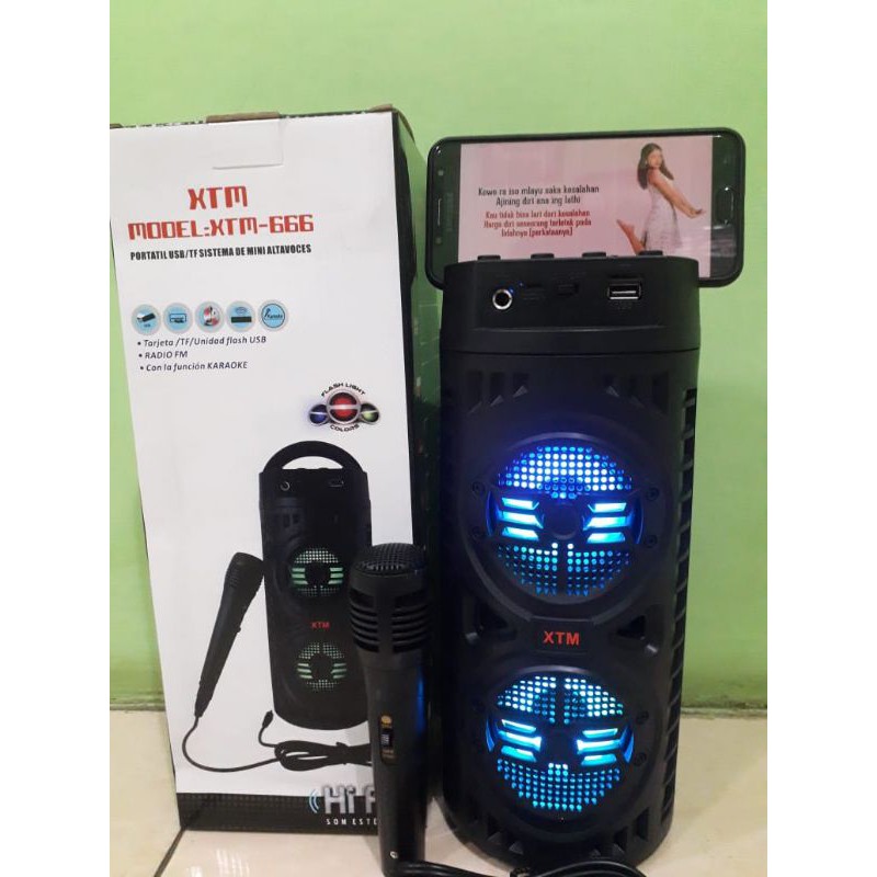 speaker BT xtm 666 Bonus  mic super bass