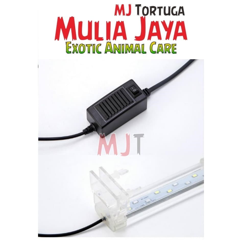 3w Lampu Jepit Led Aquarium - Putih Biru