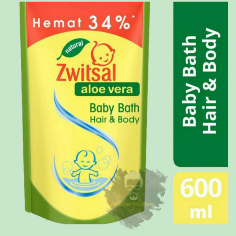 Zwitsal Baby Bath Hair &amp; Body Aloe Vera 600ml