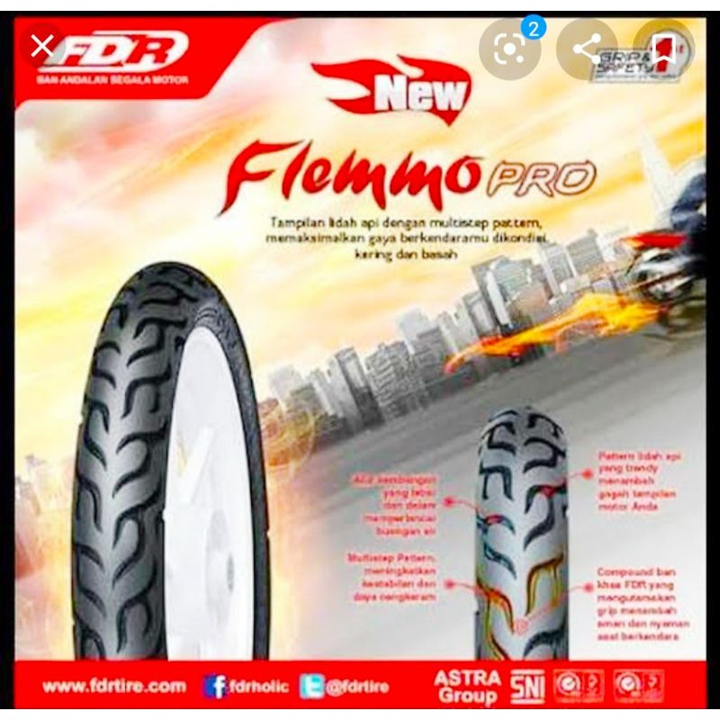 FDR flemmo pro  tubles - tube type series ( 70/90 - 80/90 ) ring 17 free pentil for all bebek