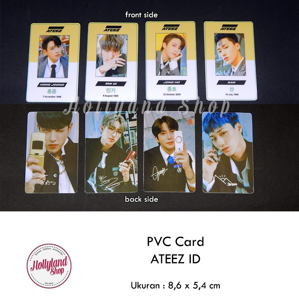 

Kartu ID PVC Card ATEEZ Member ID Card Unofficial