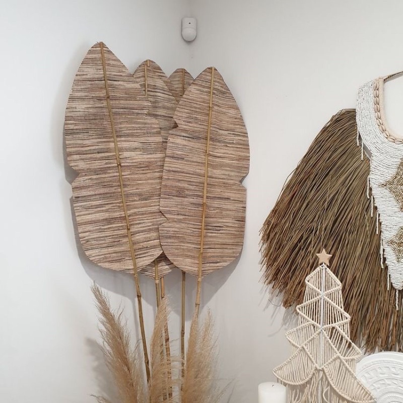 DAUN PISANG KERING DEKORASI RUSTIC / TANAMAN ARTIFISIAL /BUNGA KERING / DRIED FLOWER IMPORT / PROPER