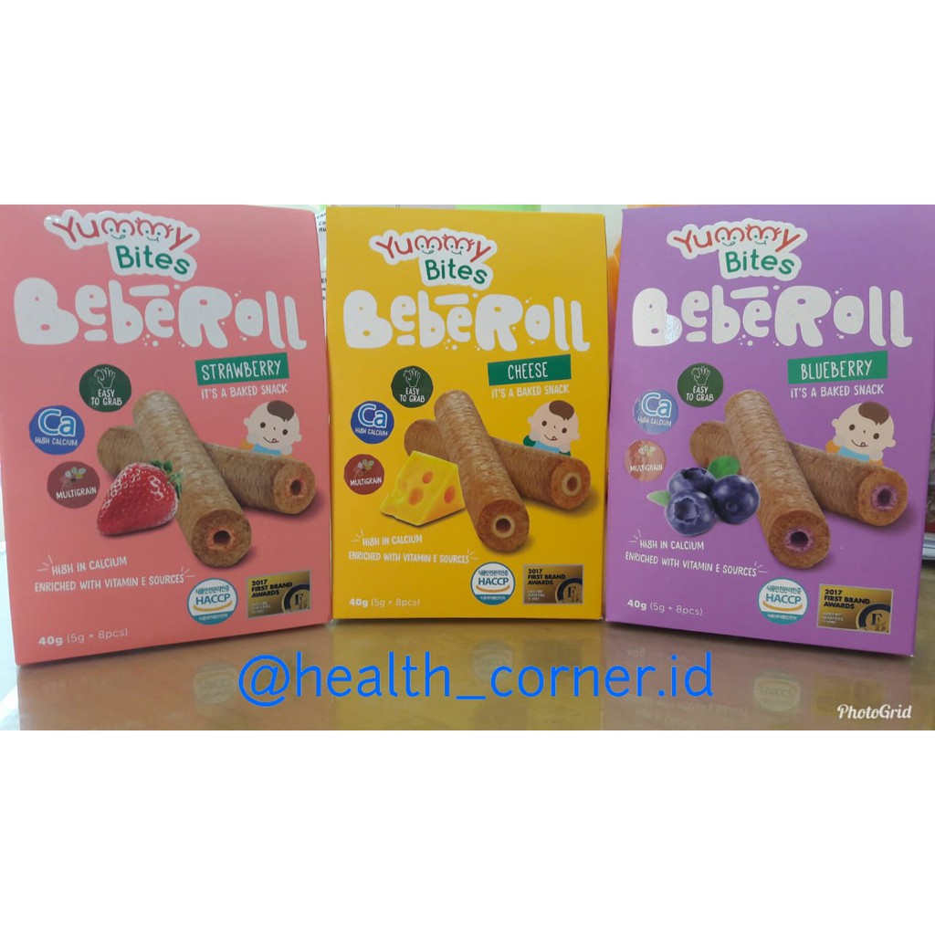 Yummy Bites Bebe Roll 40gr (5g x 8pcs) - Snack Cemilan Baby Anak