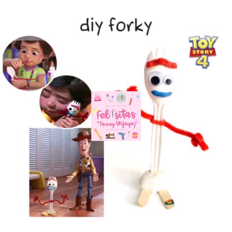 DIY Forky Toy Story 4 | Mainan Motorik