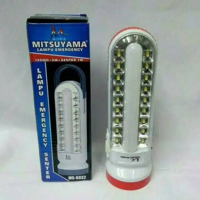 Lampu Emergency + Senter Mitsuyama MS 6032 Jumbo baterai 12000 mAhY