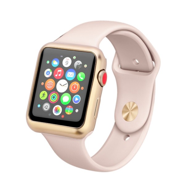 Silikon Slim Thin Electroplating Matte Case untuk Apple Watch 38mm 40mm 42mm 44mm