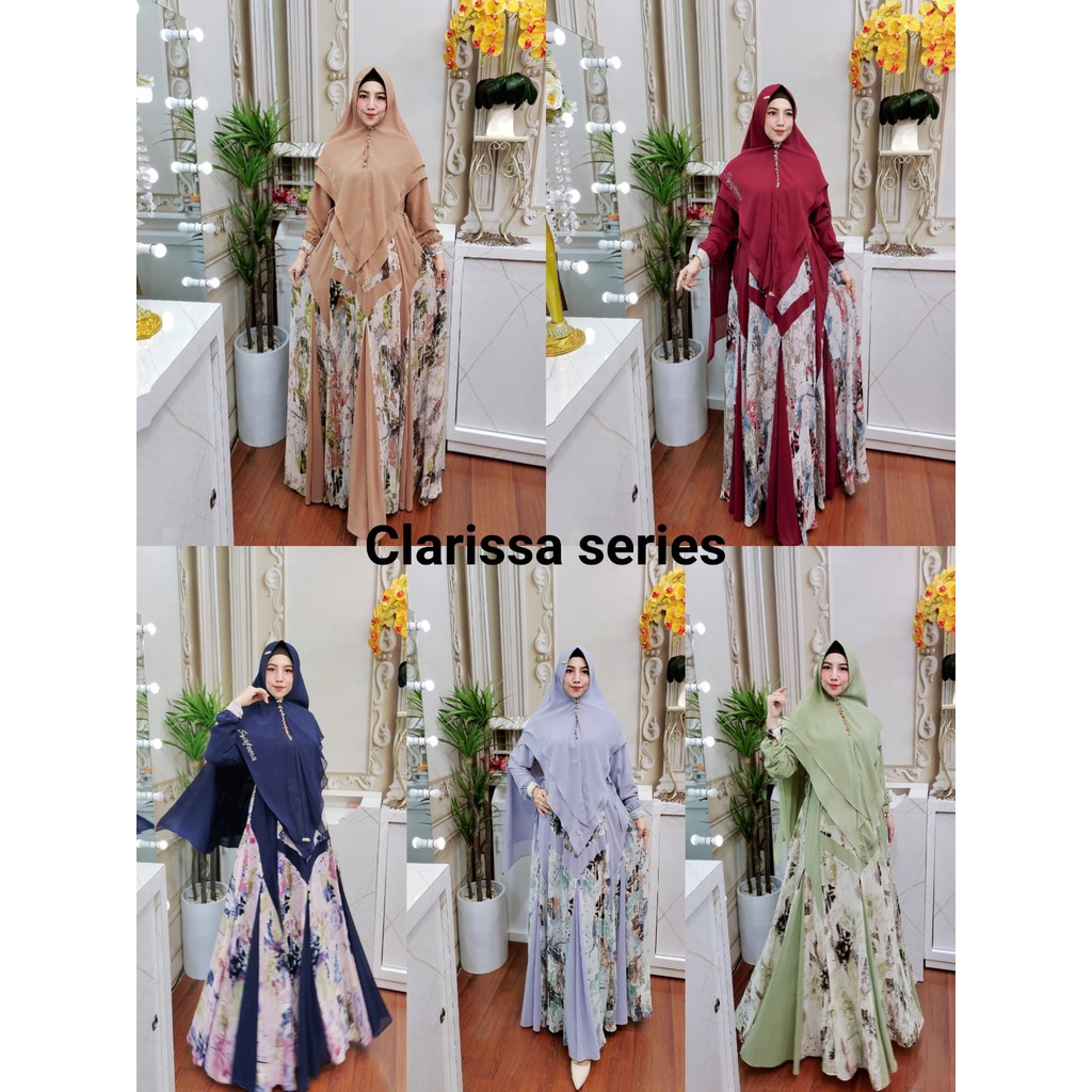 Clarissa Series By Syafeera ORI Hijab Gamis Syari Kekinian BestSeller Terlaris Termurah Original Sya