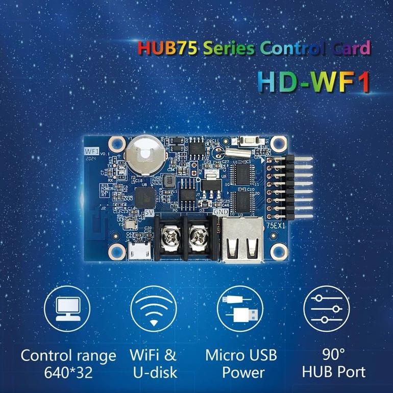 Jual Controller Huidu Hd-Wf1 Hd Wf1 Wifi Rgb Full Color Panel Module ...