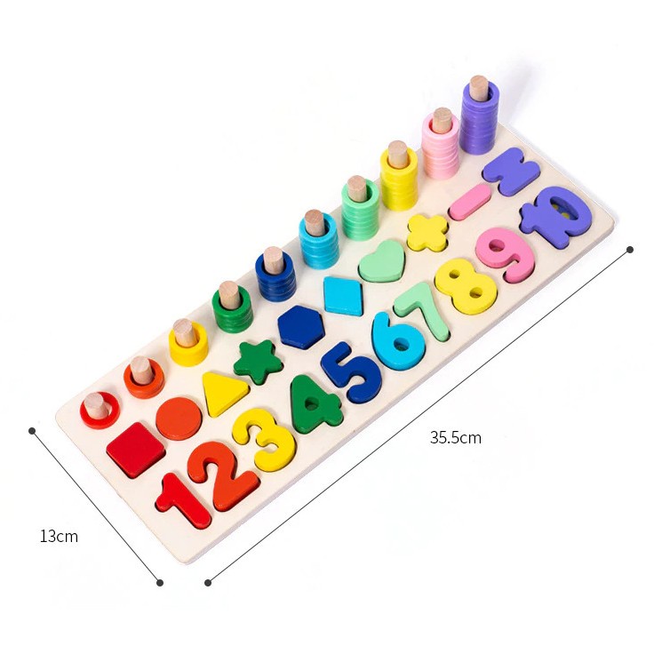 Mainan Anak Montessori Shape Matching Children Toy - Z0566 - Multi Color