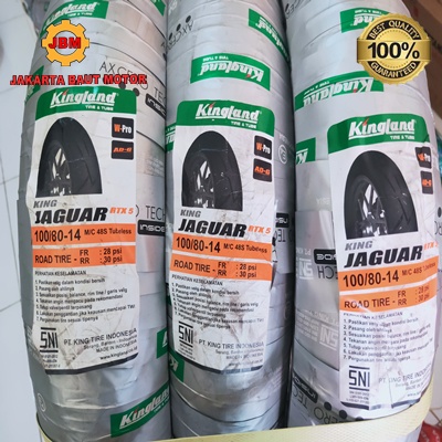 Ban Motor KINGLAND JAGUAR RTX - 5 Tubeless ( TL ) 100 / 80 - 14 Ring 14 Kingland Jaguar RTX - 5