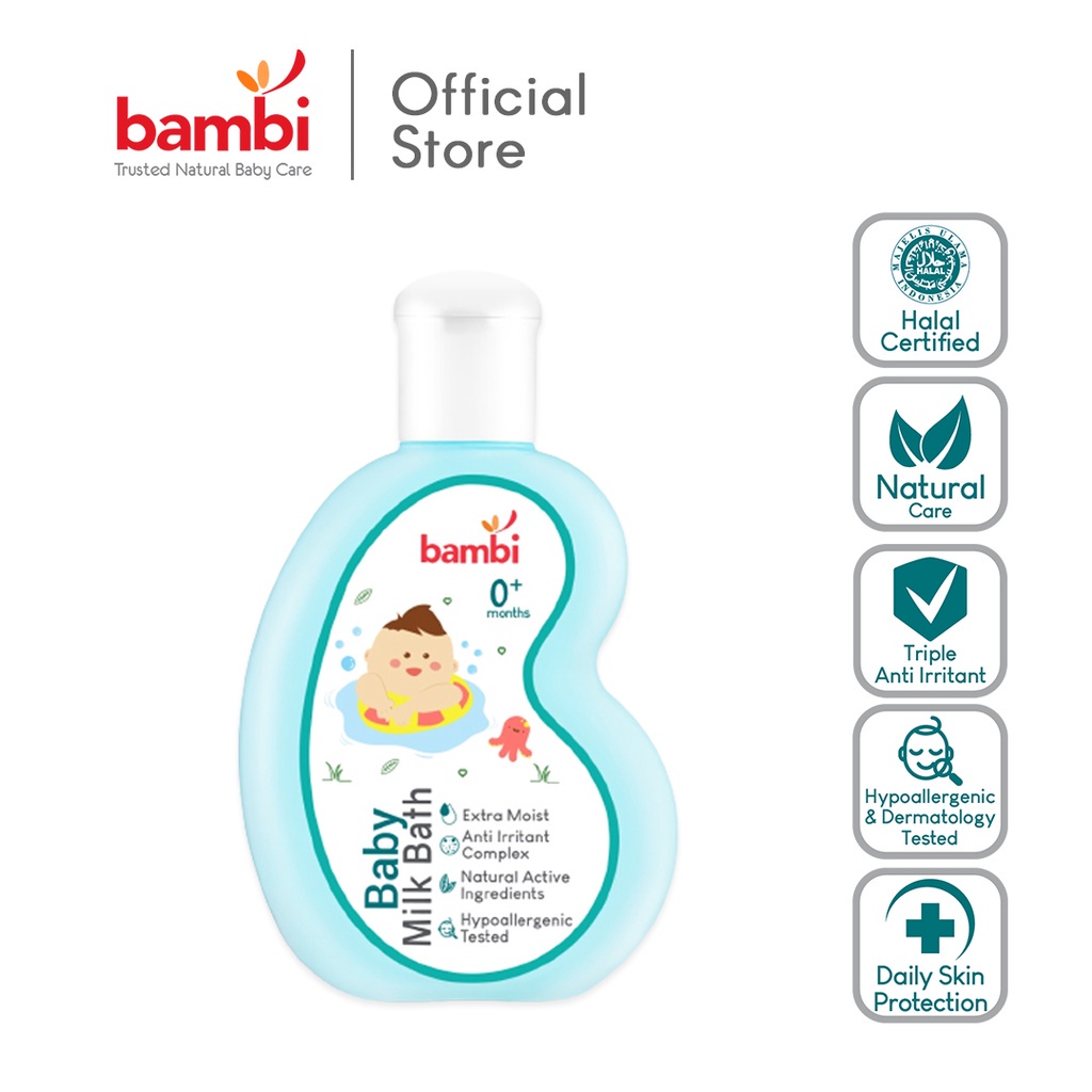 Bambi Baby Milk Bath 100 ml / Sabun Chair Bayi