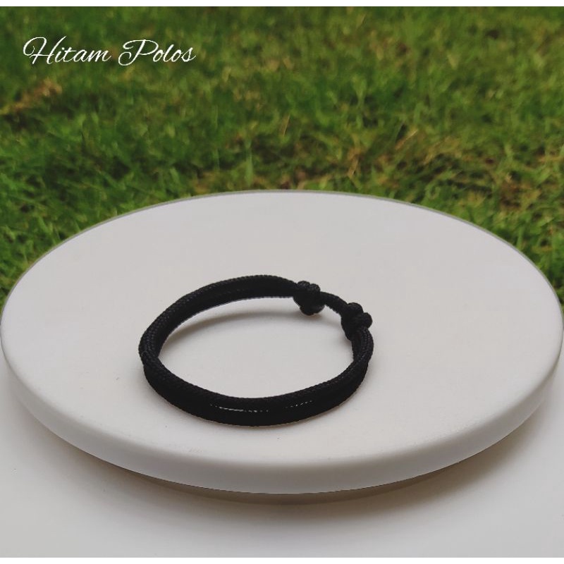 Gelang Simple 3MM Hitam Motif Banyak Pilihan Warna