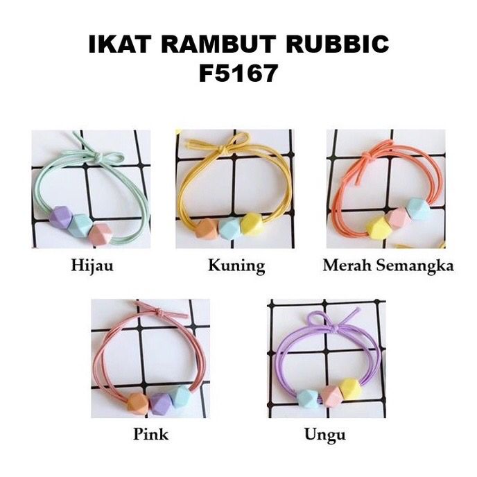 𝘈𝘉𝘎✰ Ikat Rambut Korea Bentuk Rubbic / Kunciran Rambut Rubik / Karet Rambut Lucu 1101