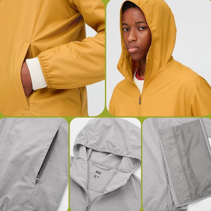 Fs03- Uniqlo Jaket Parka Saku Uv Cut Pria Jaket Cowok Ringan Anti Air & Uv
