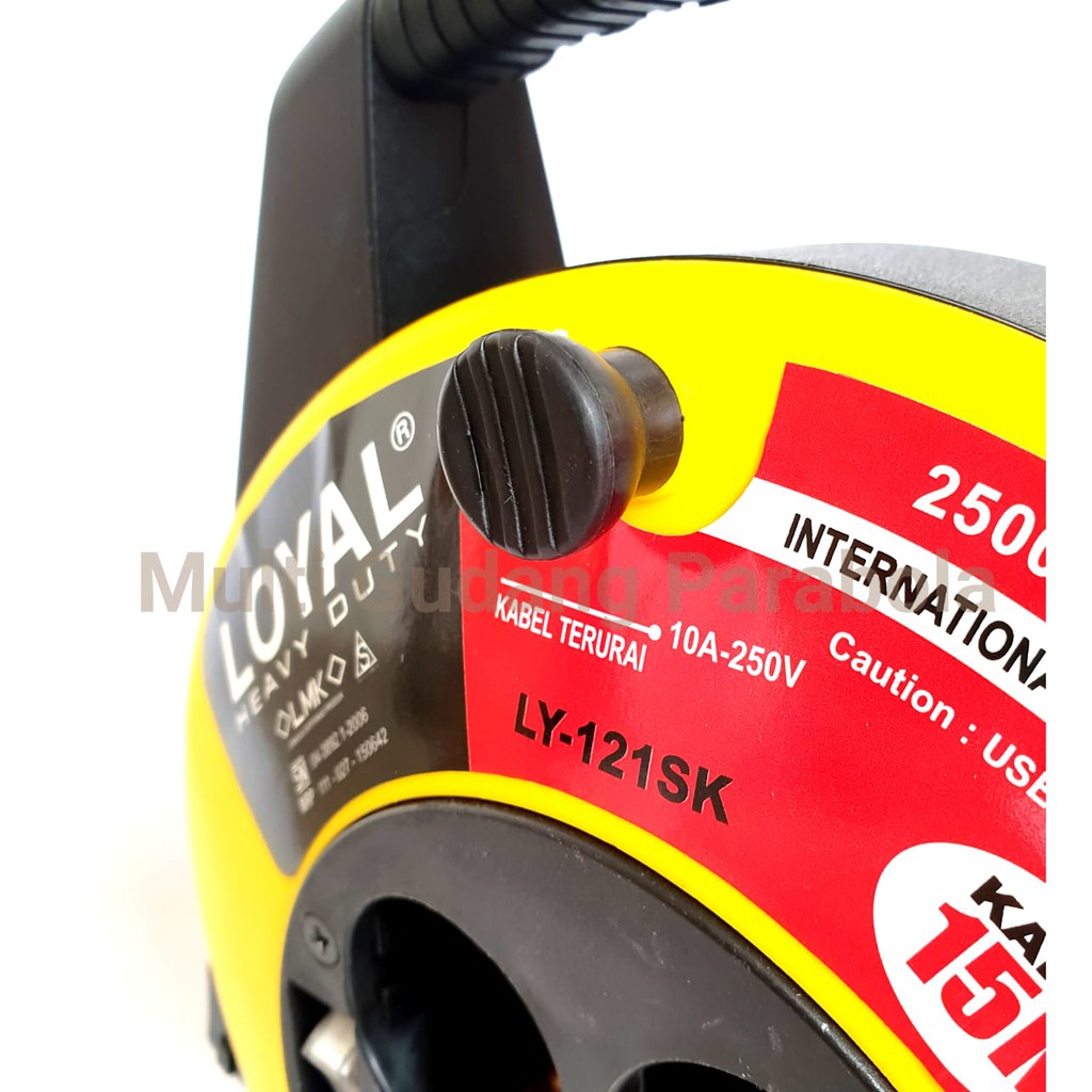 Kabel Roll LOYAL Heavy Duty + Saklar Panjang 15 Meter LY 121 sk Kabel Box Loyal