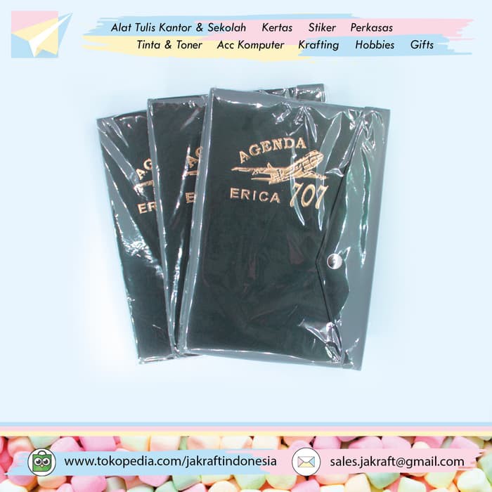 

Buku Agenda Note Book Kerja A5 Hard Cover Kancing ERICA 707