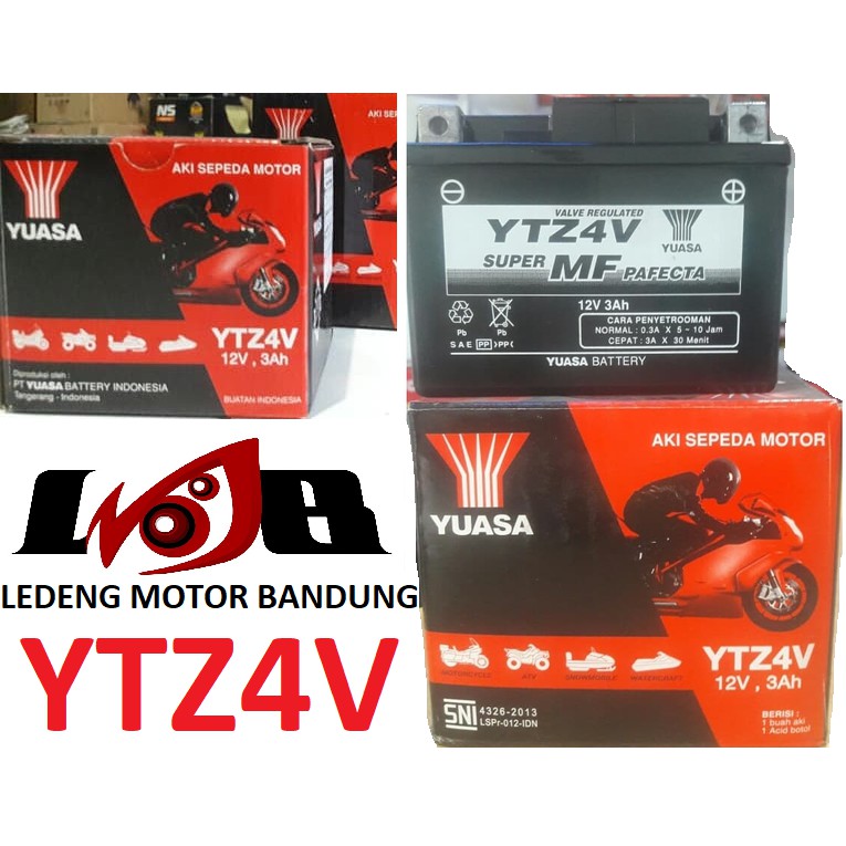 Aki Kering YUASA YTZ4V Motor Karisma Vario Beat Xeon M3 Soul MX Accu 12v 3a