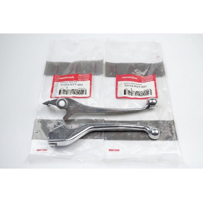 HANDLE HENDEL REM BEAT KARBU VARIO CARBU LAMA VARIO TECHNO HONDA 1SET KIRI KANAN SILVER CHROME