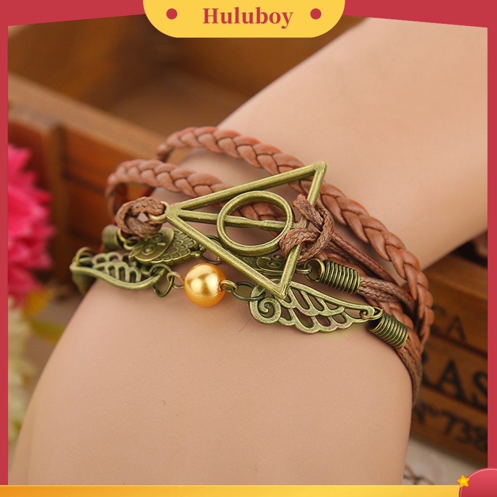 Hu Hu Hu Hu Hu Alat Bantu Pasang Kacamata♡ Gelang Multilayer Bahan Kulit Imitasi Dan Alloy Untuk Pesta