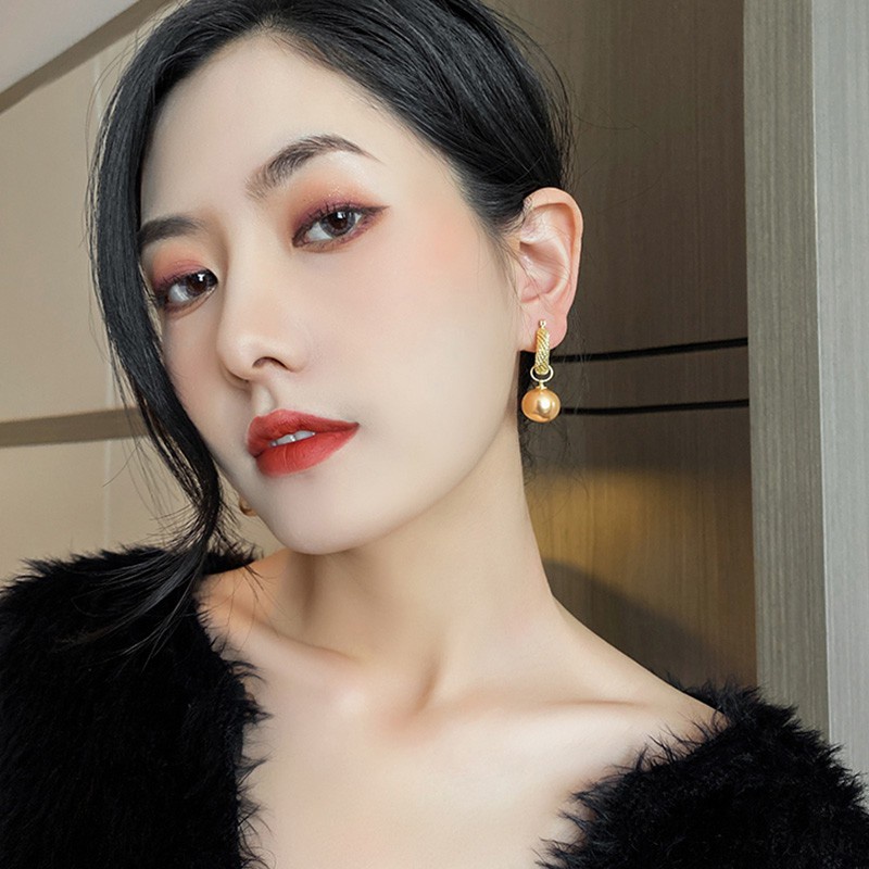 Anting Mutiara Gaya Retro Korea Hong Kong Untuk Wanita