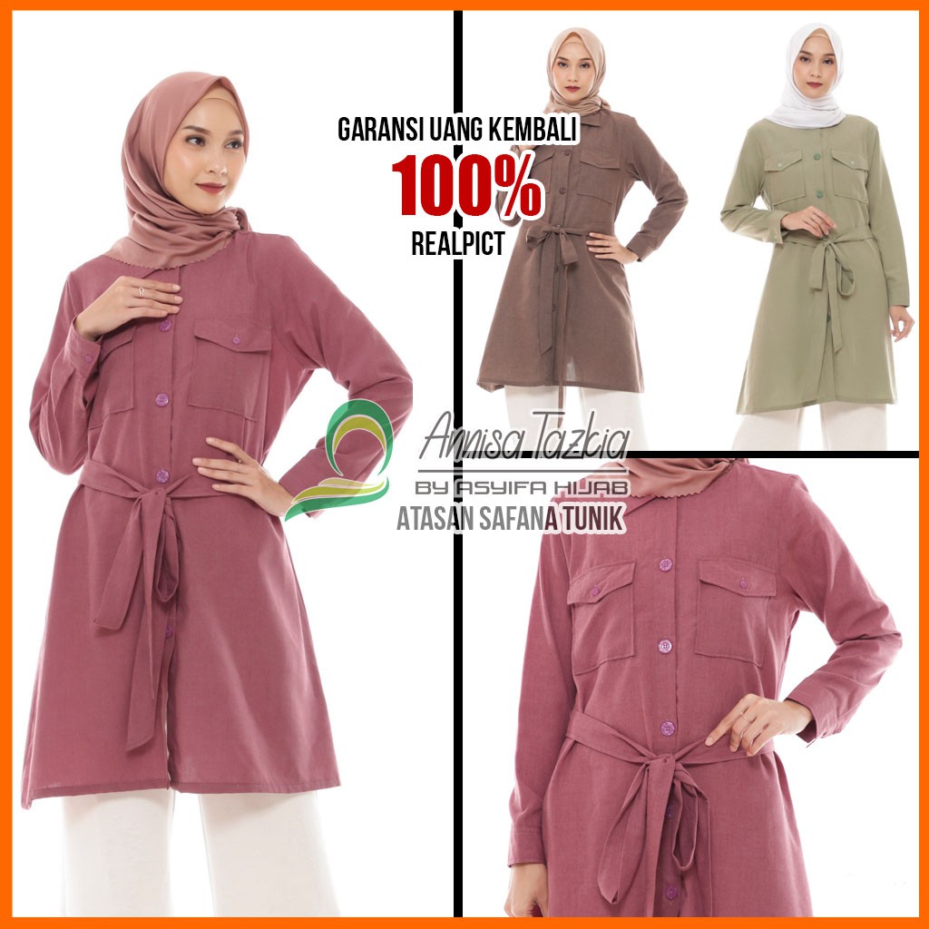 Baju Atasan Tunik Remaja Fashion Muslim Wanita Terbaru Kekinian | SaffanaTunik | Asyifa Hijab