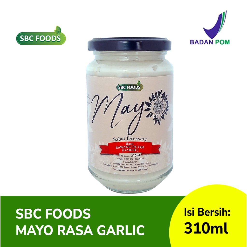 

SBC MAYO Mayonaise Eggless Creamy Rasa Garlic 310 mL