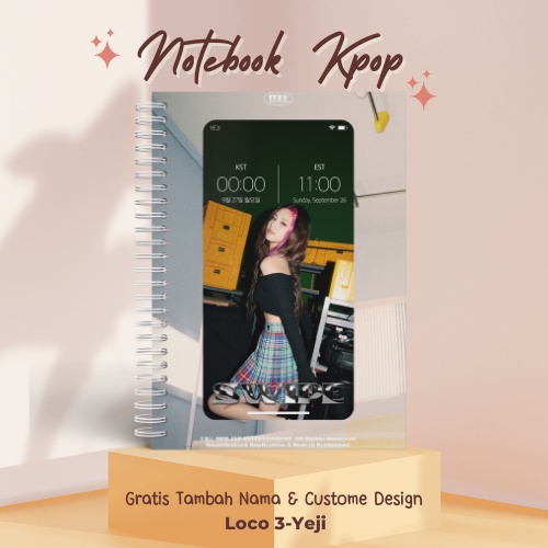 

[TERLARIS] Notebook A5 Custome Buku Tulis Buku Catatan KPOP Buku Agenda ITZY LOCO VER 3 CUSTOME