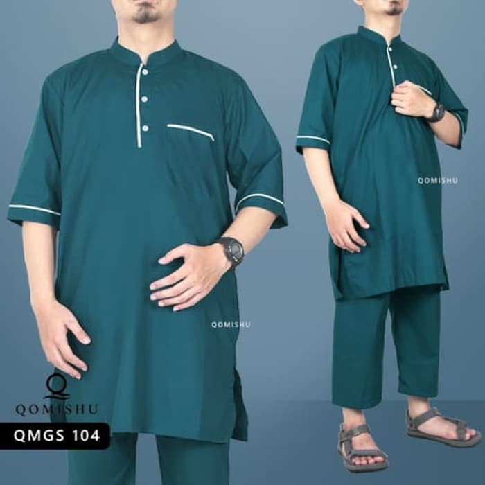 BIG SIZE Baju Koko Pakistan / Setelan Baju Muslim Gamis Pria QMGS 104