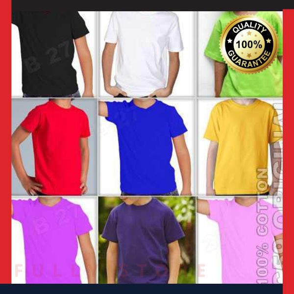 Terlaris C59 Original K5-38 TShirt Anak Oblong Polos Cotton Hijau Army Elegan