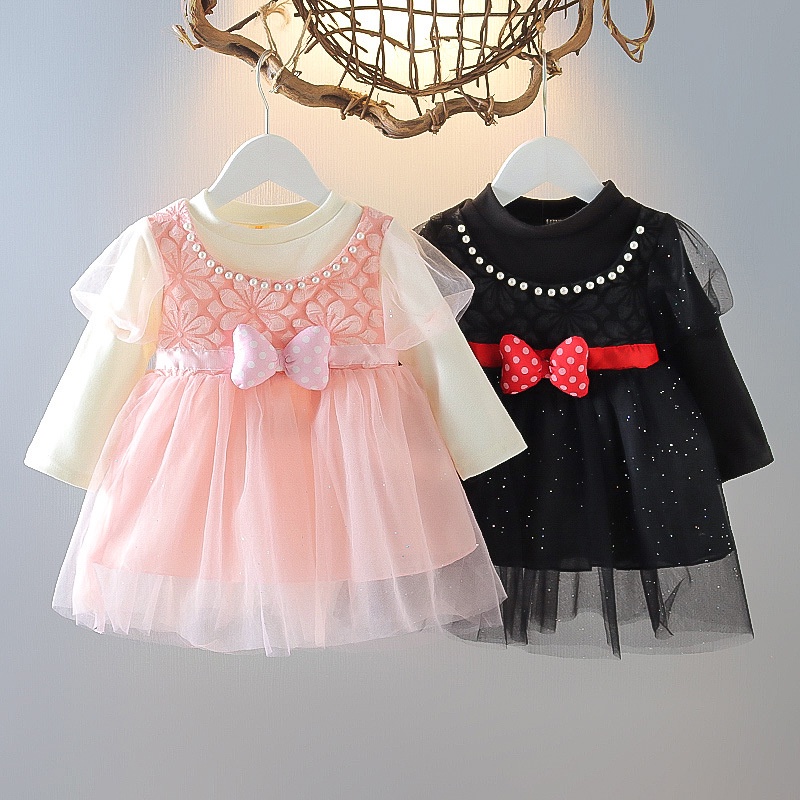 0-3TH NEW ARRIVAL DRESS ANAK BAYI BERLENGAN PANJANG / DRESS PESTA ANAK BAYI SUPER HIGH QUALITY