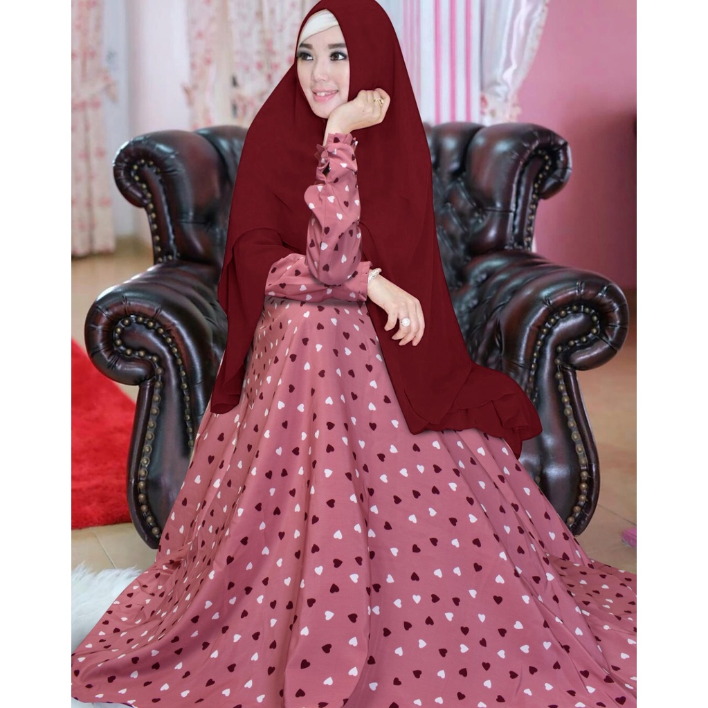 amelia maxi monalisa premium  set khimar seruty bebydoll 2 layer