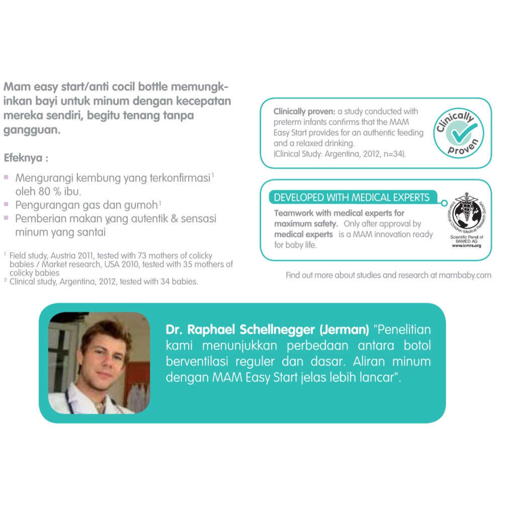 MAM Anti Colic Bottle Botol Susu Bayi 130ml 160ml 260ml Anti Kolik