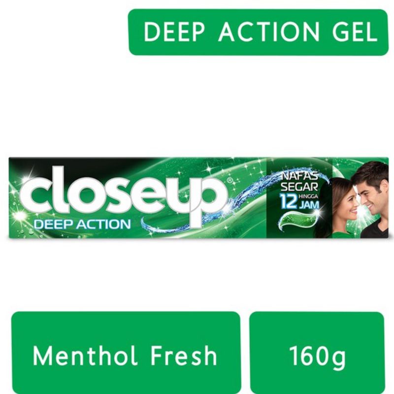 Close Up Pasta Gigi Green Menthol Fresh Icy White 160 G - Tooth Paste, Penyegar Mulut, Menthol