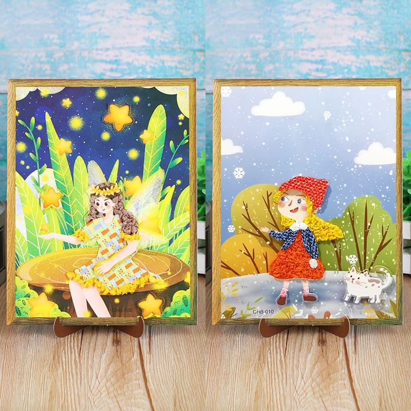 DIY Mainan Tempelan Kerajinan Tangan Anak Unik Art &amp; Craf Education Untuk Anak (Dapat Lem)
