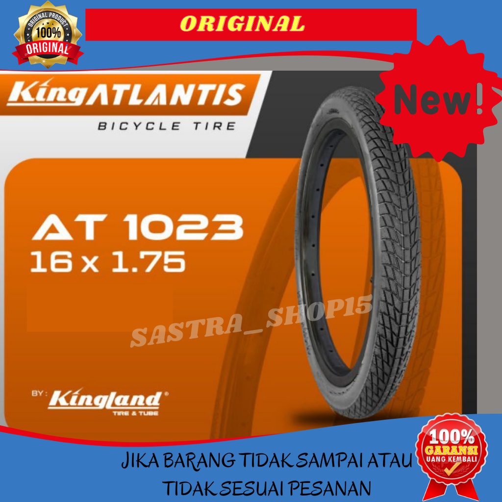 PROMO !!! Ban Luar Sepeda Bmx Lipat Lipet Ukuran 16 X 1.75 Atlantis Kingland