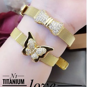 Titanium Perhiasan Gelang Wanita GT837