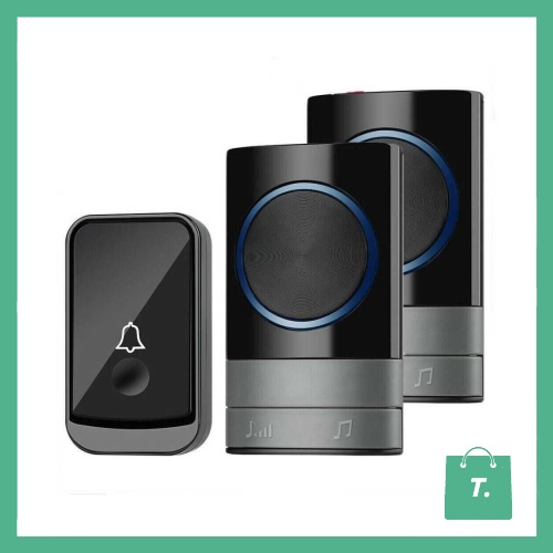 Aibont Bel Pintu Wireless Doorbell Led 45 Tunes 2 Receiver 1 Transmitter - TE402S5
