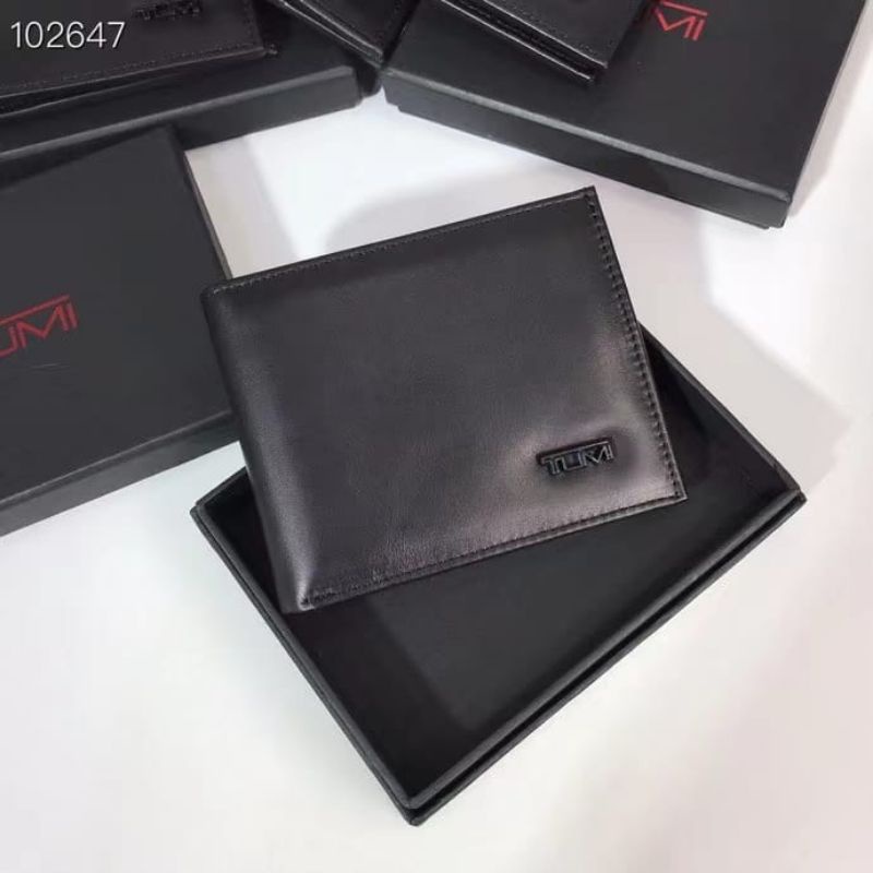 dompet tumi pria kulit asli hitam men wallet cowok lipat 2