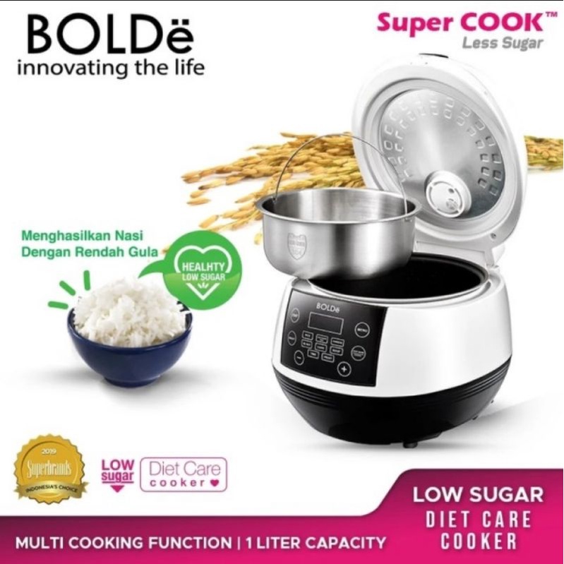 Bolde Rice Cooker Super Cook Less Sugar Low Carb