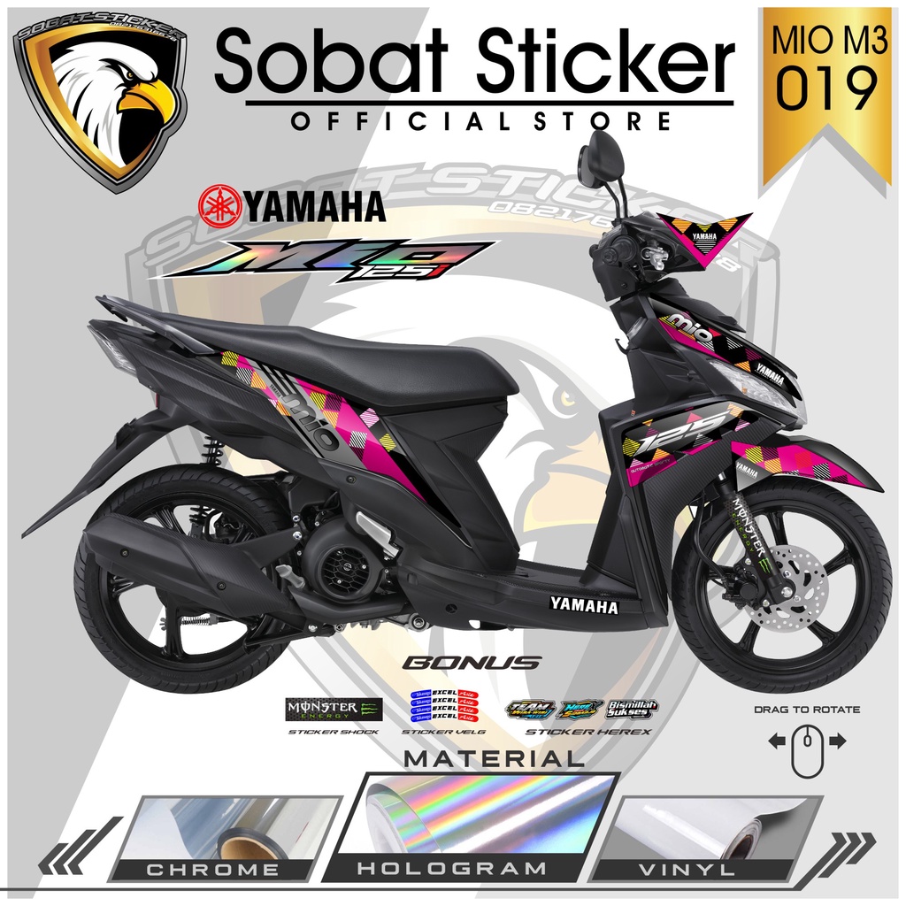 STRIPING MIO M3 - STRIPING HOLOGRAM YAMAHA MIO M3 TERBARU SB-019
