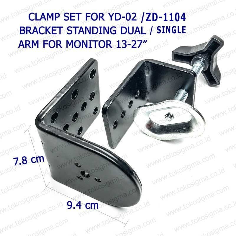 BRACKET STAND JEPIT MEJA ZD-1102 SATU ARM DESK MOUNT MONITOR 13-27 IN