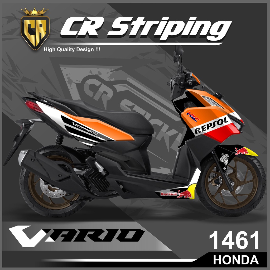 Sticker Vario 160 New Full Body 2022 - Decal Stiker Vario 160 2022 Desain Repsol |CODE 1461