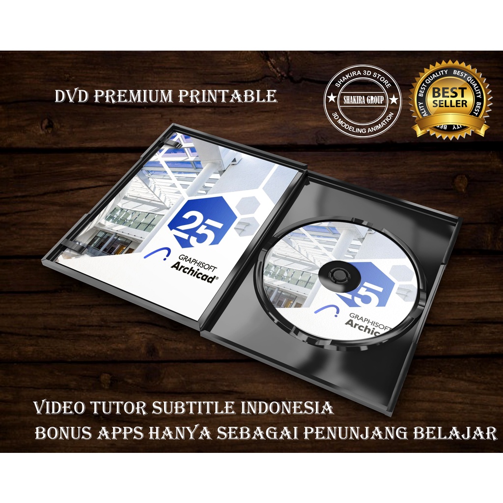 ArchiCAD 25 bonus SketchUp 2021 Enscape 3 Video Tutorial Mastering SUBTITLE BAHASA INDONESIA DVD