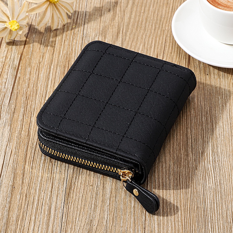 DOMPET LIPAT SIMPLE MINI WANITA KECIL PREMIUM KULIT HITAM REVINA WA520B5 IMPORT KOREA SLOT KARTU UANG KOIN RESLETING CEWEK MURAH TIPIS PENDEK REMAJA KEKINIAN FASHION BRANDED BATAM