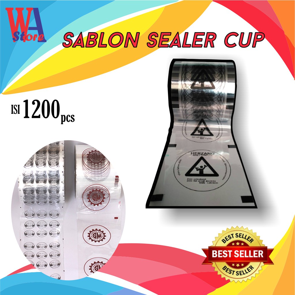 JASA SABLON LID SEALER CUP ISI 1200 /  TUTUP GELAS CUP / SABLON PLASTIK PRESS GELAS CUP DESAIN LOGO
