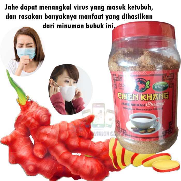 JAHE MERAH ORIGINAL Cap Chien Khang Minuman Herbal Kesehatan Alami Penangkal Virus Minuman Instan